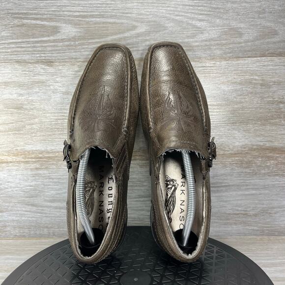 Sketchers Men’s Lounge Mark Nason Grey Leather Slip On Loafers Size 9.5 - Picture 7 of 8